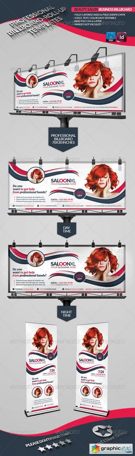 Beauty Salon Business Billboard Roll-up 3550803