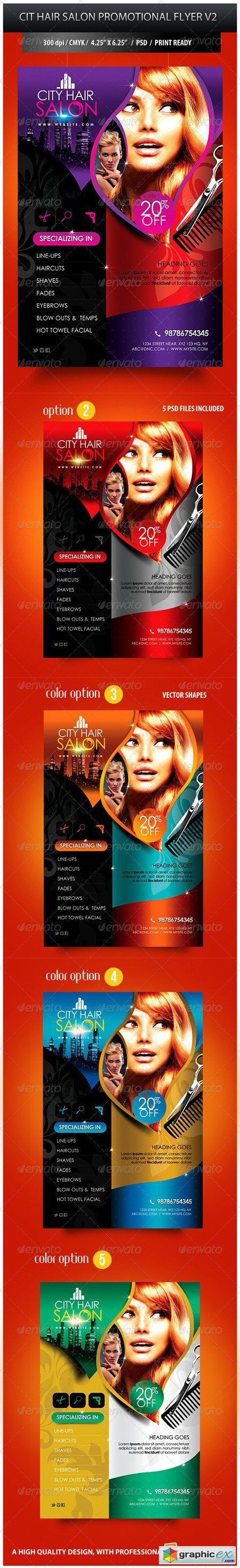 City Hair Salon Promotional Flyer V2 5173711