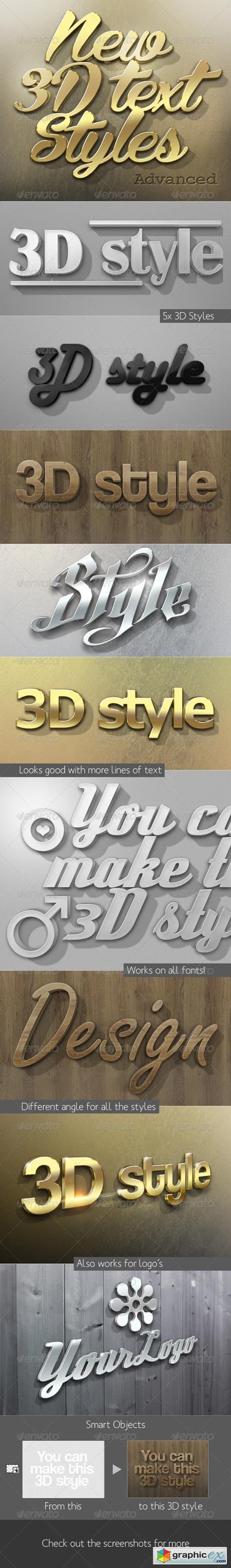 New 3D Text Styles Advanced 3803506
