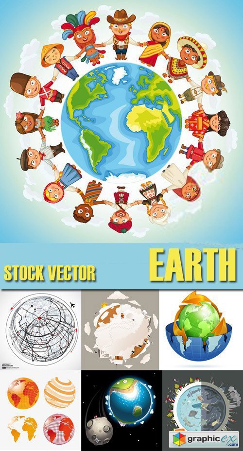 Stock Vectors - Planet Earth 2, 25xEps
