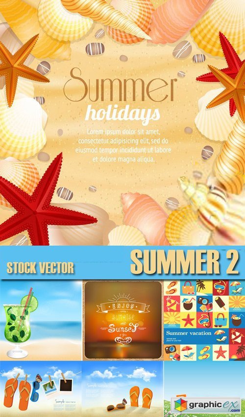Stock Vectors - Summer Holidays 2, 25xEps