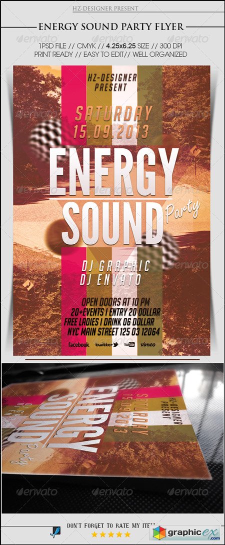 Energy Sound Party Flyer
