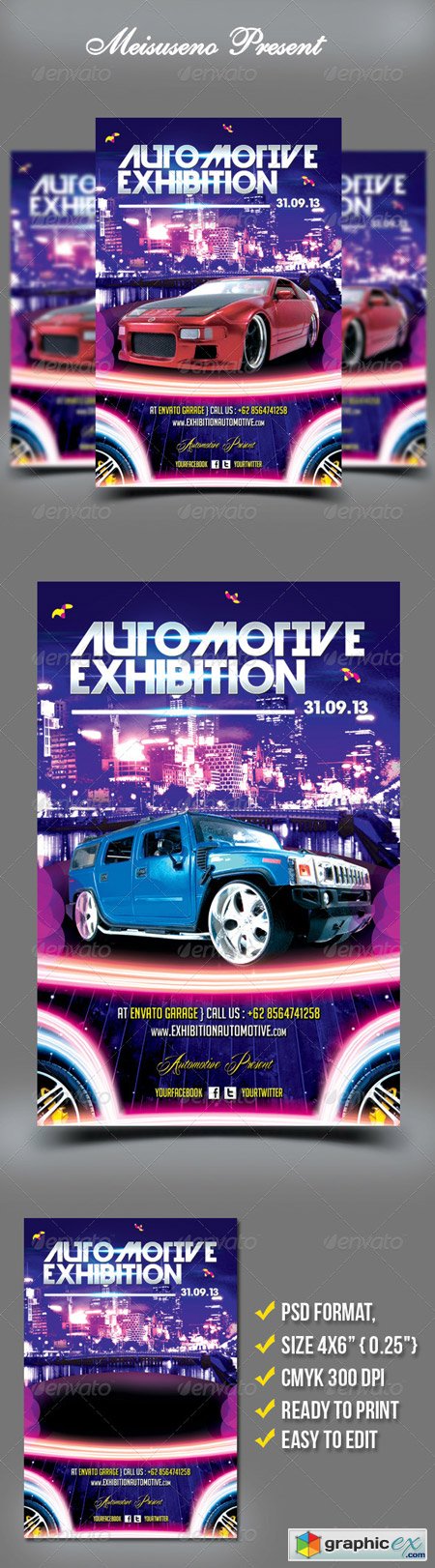 Automotive Exhibition Flyer Template