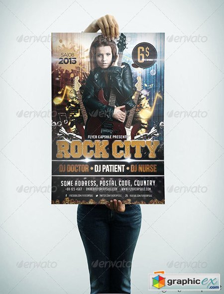 Rock City Flyer Template