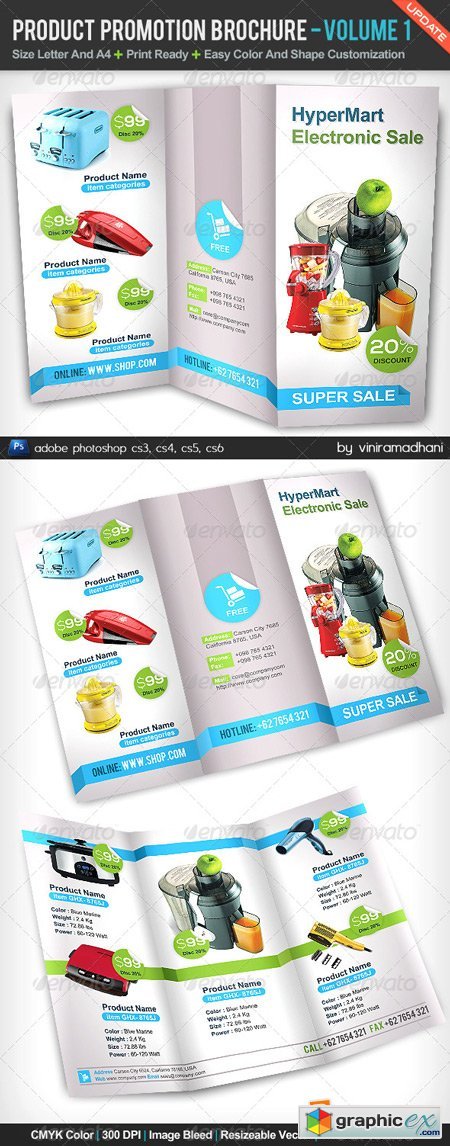 Product Promotion TriFold Brochure Volume 1