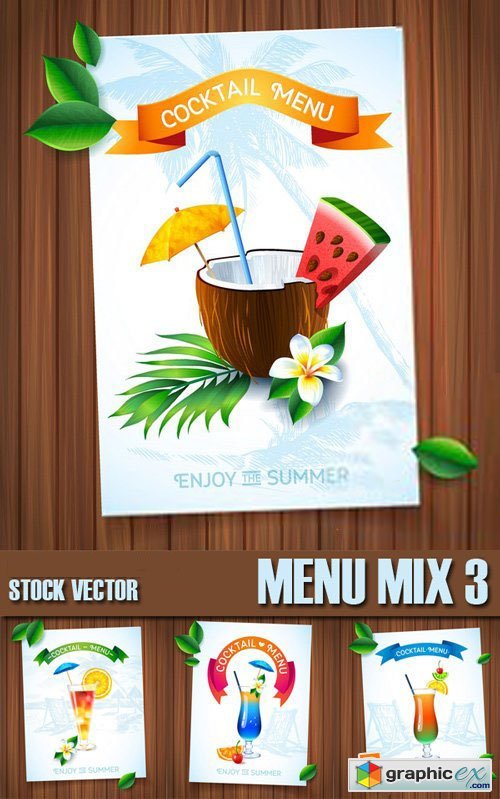 Stock Vectors - Menu Mix 3, 25xEps