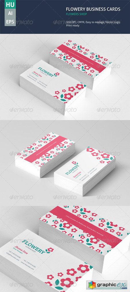 Flowery Business Cards