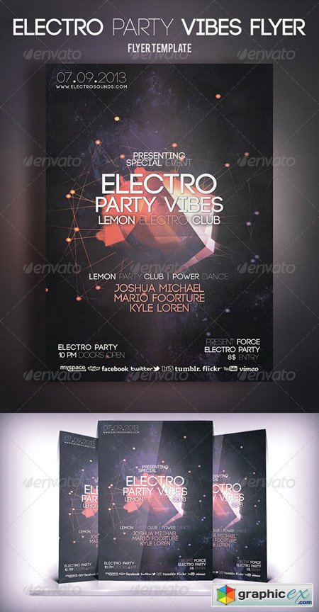 Electro Party Vibes Flyer