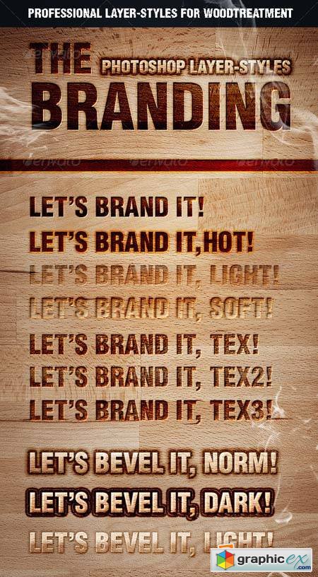 The Branding Text Styles & Layer Styles Photoshop