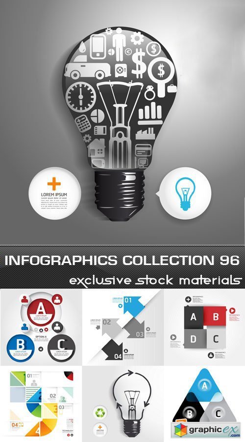 Collection of infographics vol.96, 25xEPS