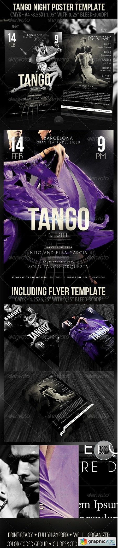 Tango Night Poster Template & Tango Night-Flyer Template