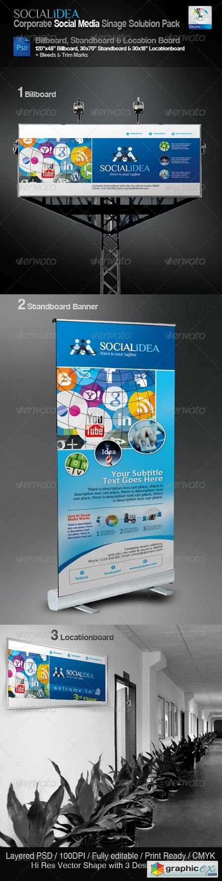Socialidea Corporate Sinage Solution Pack
