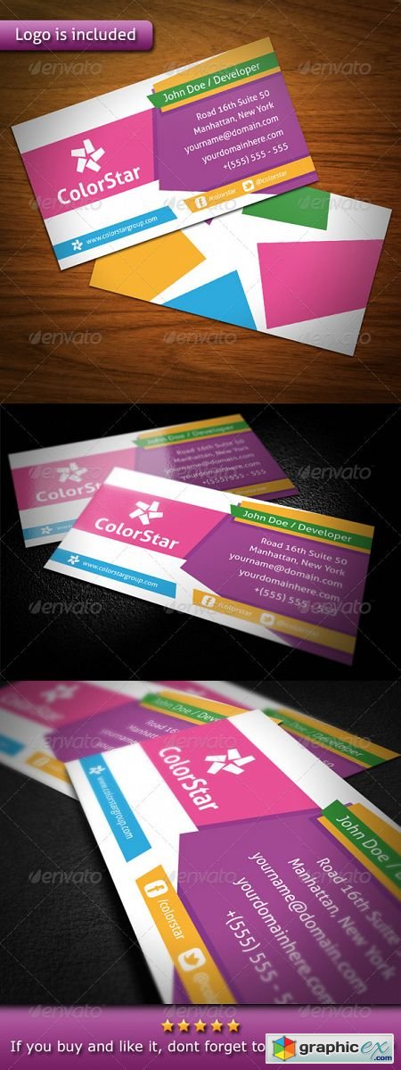 Color Star Creative Business Card