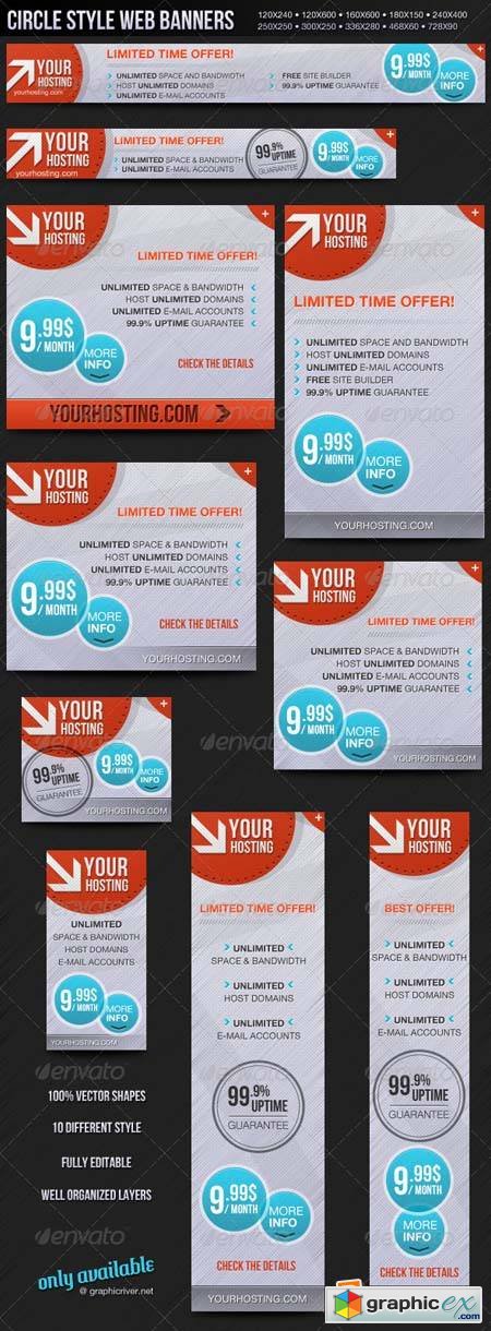 Circle Style Web Banners Template