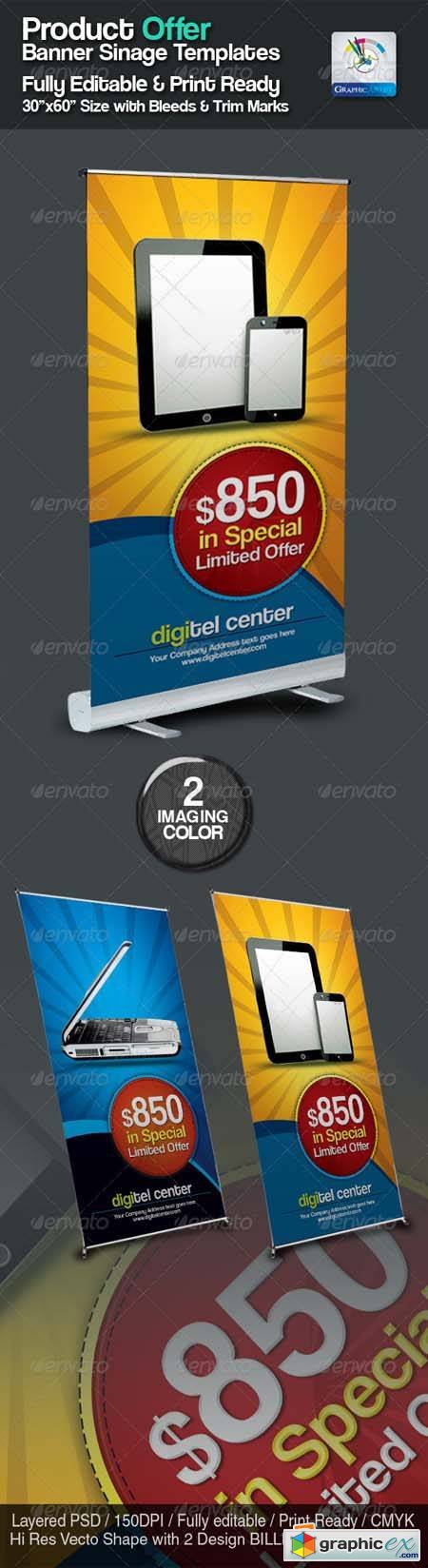 Product Offer Banner Sinage Templates