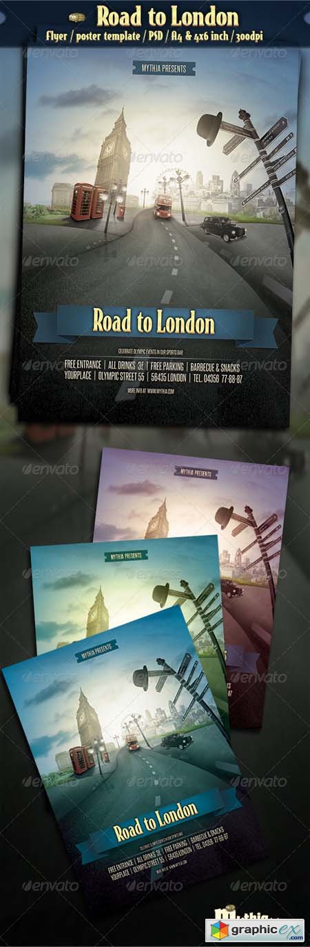 Road to London - Event Flyer Poster Template