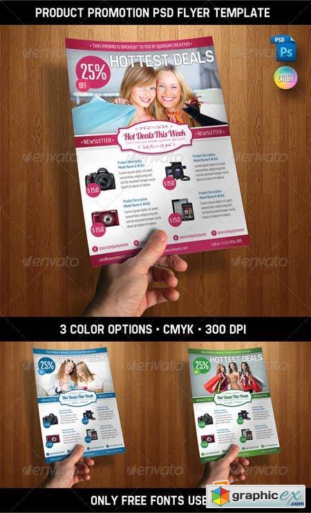 Product Promotion PSD Flyer Template Photoshop