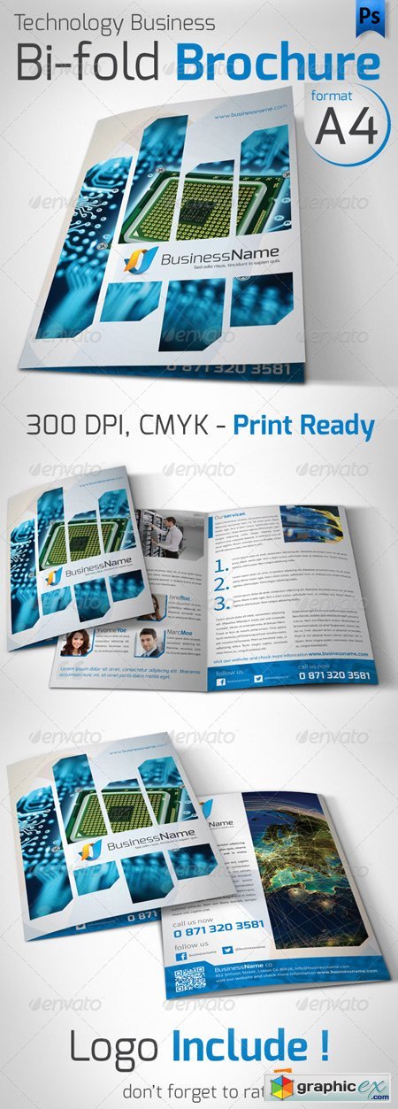 Technology Business Bi-fold A4 Flyer