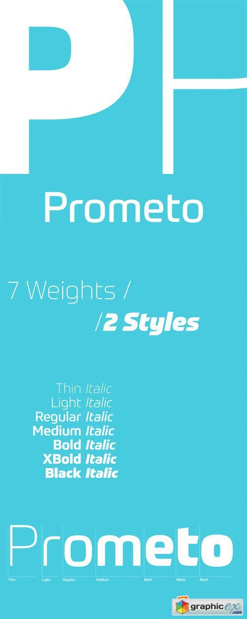 Prometo Font Family - 14 Fonts for $682