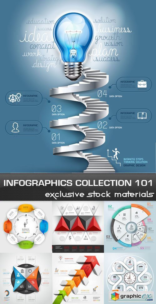 Collection of infographics vol.101, 25xEPS