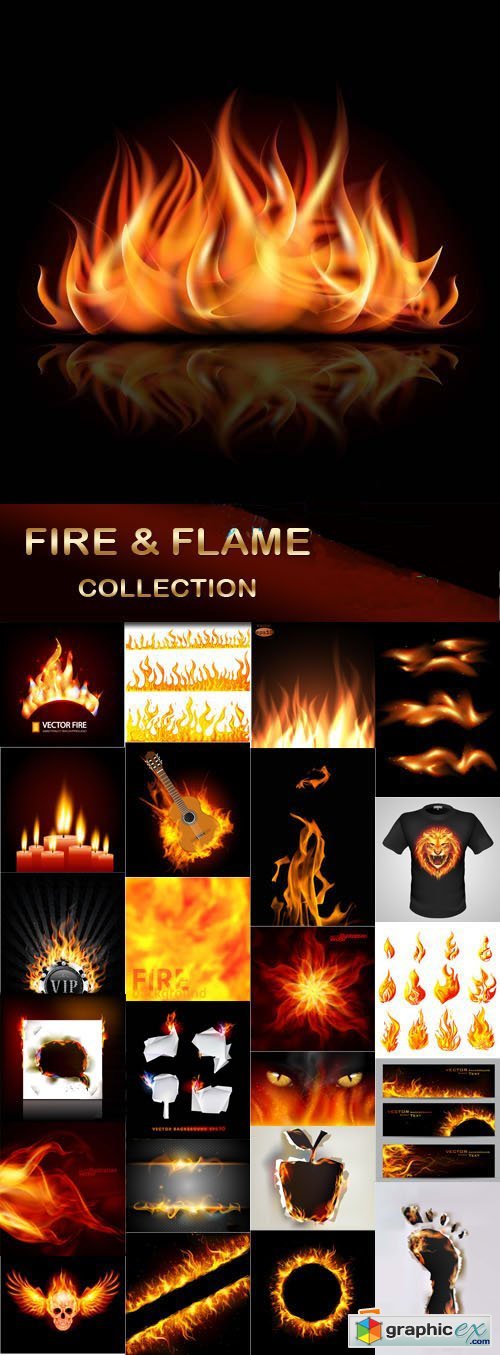 Fire and flame collection, 24xEPS