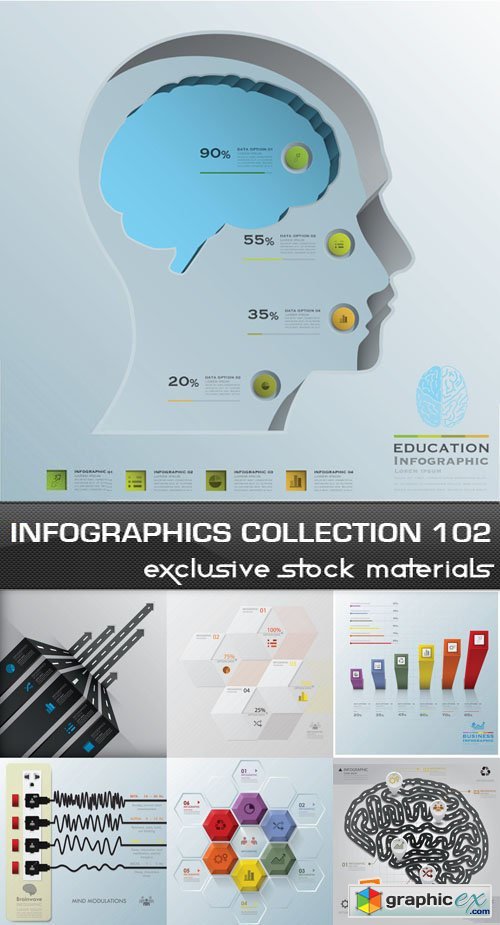 Collection of infographics vol.102, 25xEPS