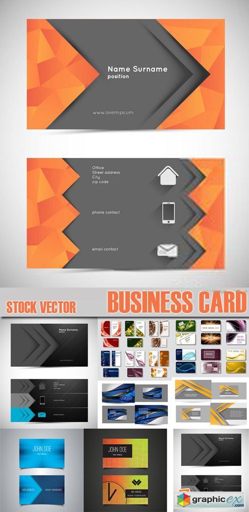 Stock Vectors - Business Card Template, 25xEps