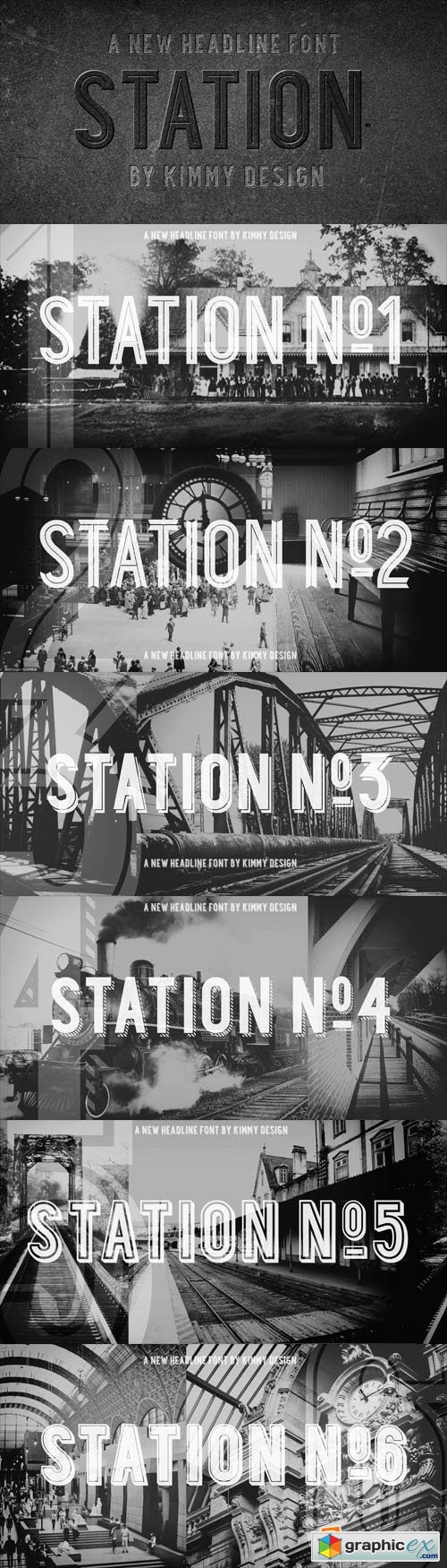 Station Font Family - 7 Fonts