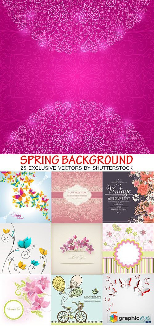 Amazing SS - Spring background, 25xEPS