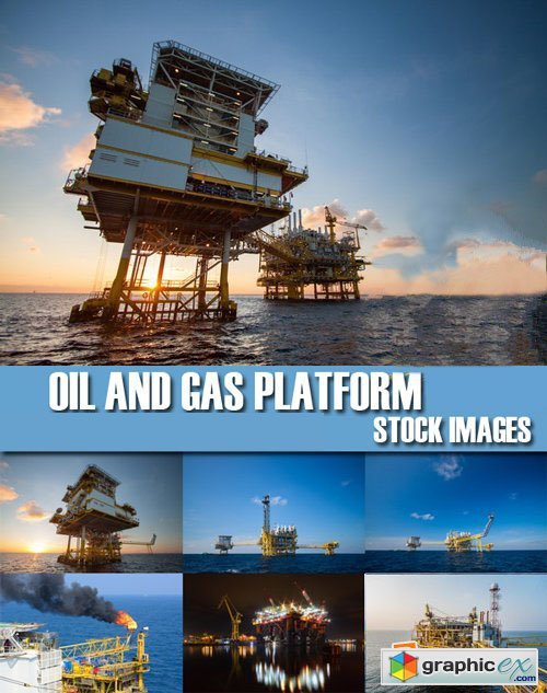 Stock Photos - Oil And Gas Platform, 25xJpg