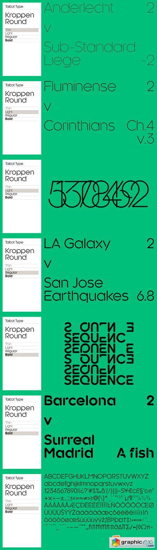 Kroppen Round Font Family - 8 Fonts