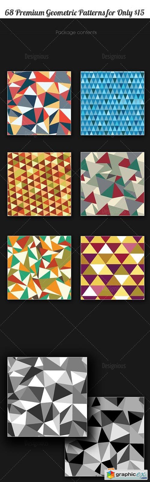 Inkydeals - 68 Seamless Geometric Patterns