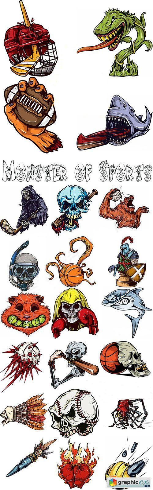 Monster of Sports Stock Image Vectors and Illustrations
