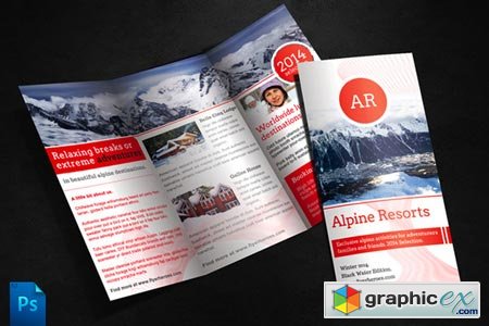 Creativemarket Alpine Travel Brochure Template 246