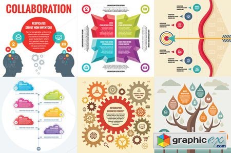 Creativemarket 6 Infographic Business Concept 18534