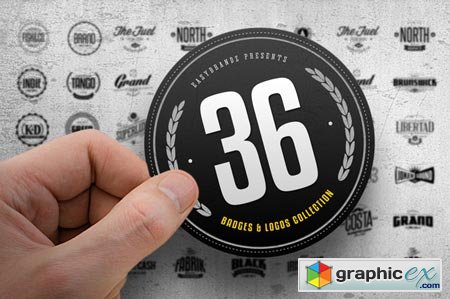 36 Badges & Logos Collection 34672