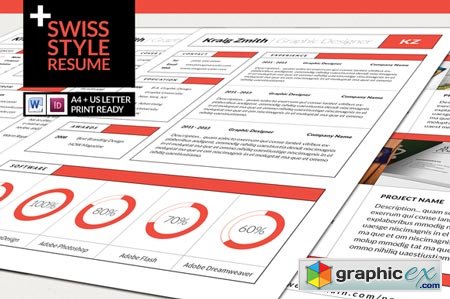Creativemarket Swiss Style Resume 15218