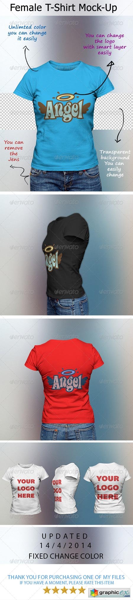 Female T-Shirt Mock-Up 4600045