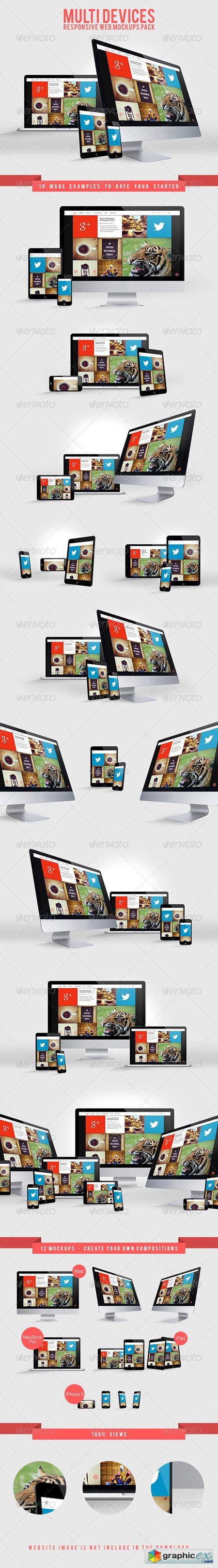 Multi Devices Responsive Web Mockups Pack 7258281