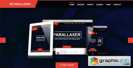 Creativemarket Parallaxer new one page Bootstrap 7772