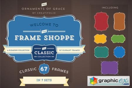 67 Classic Frames (PSD with Paths) 3187