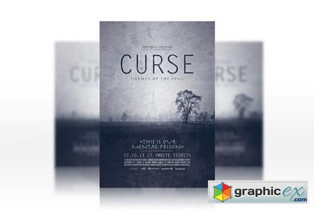 Creativemarket The Curse Flyer Template 6240