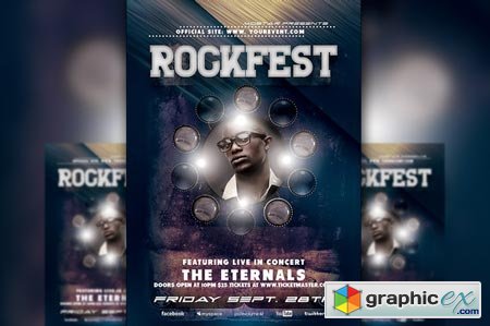 Creativemarket Rockfest Flyer Template 3935