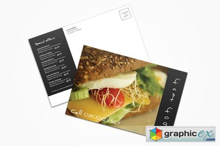 Creativemarket Fast Food Postcard 3737
