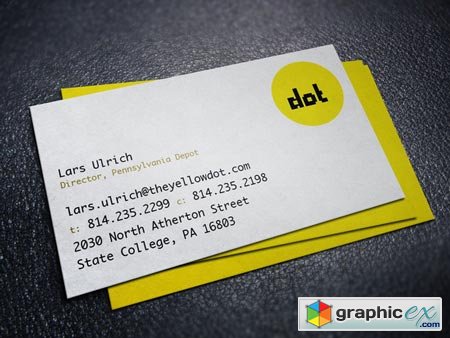 Creativemarket The Yellow Dot Business Card 1995