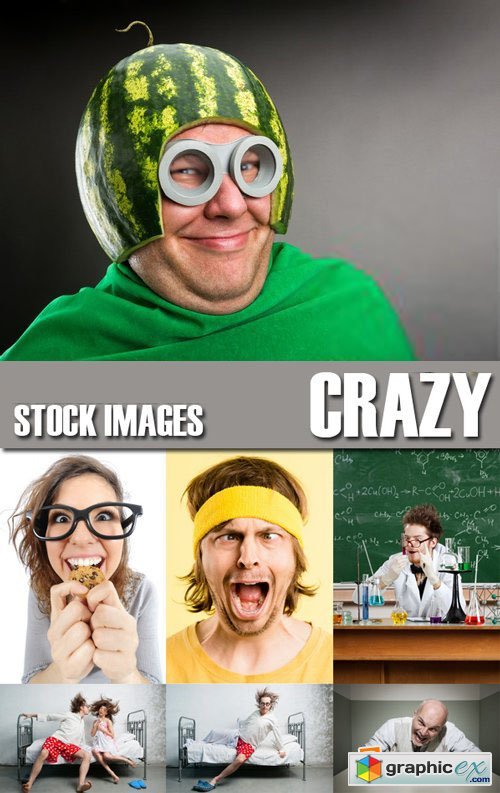 Stock Photos - Crazy People, 25xJPG