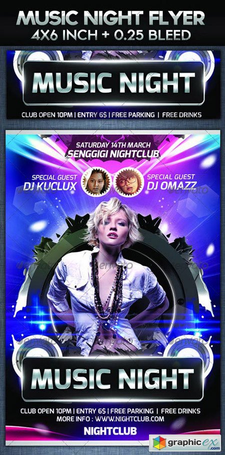 Music Night Party Flyer Template