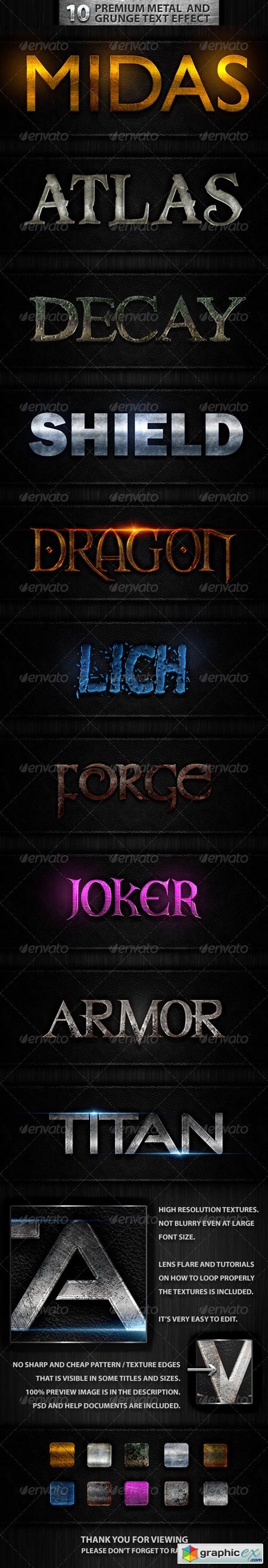 10 Premuim Metal and Grunge Text Effects 7481467