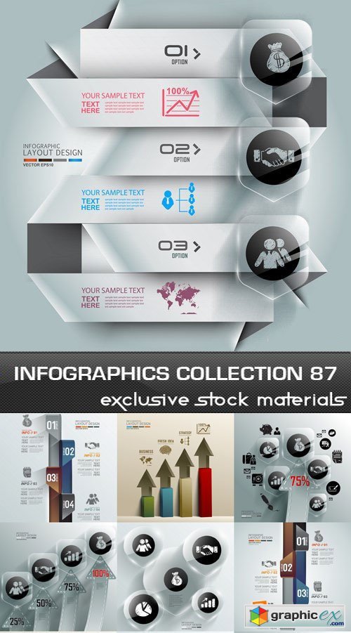 Collection of infographics vol.87, 25xEPS