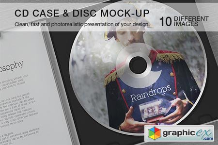 Creativemarket CD Case & Disc Mock-up 17003